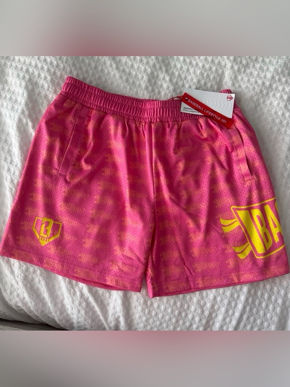 NWT BASEBALL LIFESTYLE 101 Pink Athletic Shorts